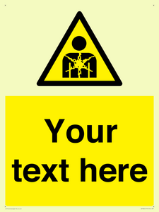 Custom Warning substance or mixture presenting a health hazard